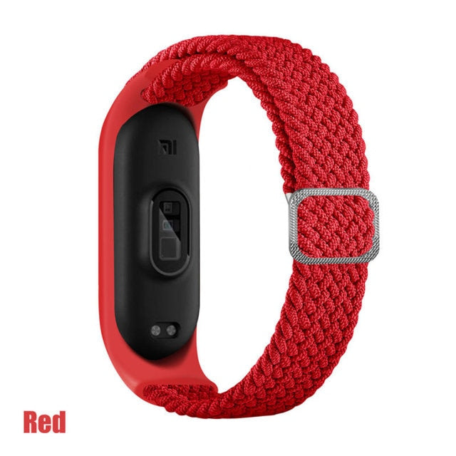 Strap for Mi band 6 bracelet Elastic adjustable Nylon Braided Miband4 miband 5 correa Wristband for xiaomi Mi band 4 3 5 6 strap