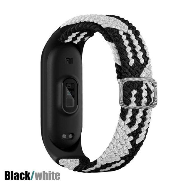 Strap for Mi band 6 bracelet Elastic adjustable Nylon Braided Miband4 miband 5 correa Wristband for xiaomi Mi band 4 3 5 6 strap