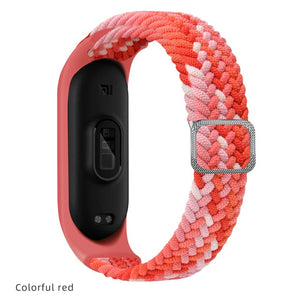 Strap for Mi band 6 bracelet Elastic adjustable Nylon Braided Miband4 miband 5 correa Wristband for xiaomi Mi band 4 3 5 6 strap