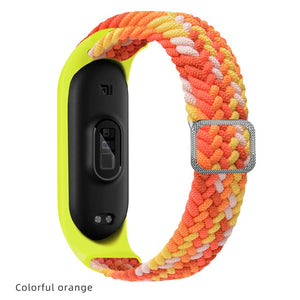 Strap for Mi band 6 bracelet Elastic adjustable Nylon Braided Miband4 miband 5 correa Wristband for xiaomi Mi band 4 3 5 6 strap